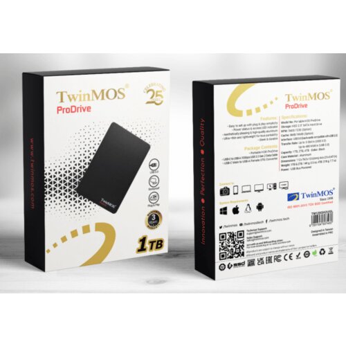 HDD E2.5" TwinMOS 1TB USB3.0 TM1000GPD Cene