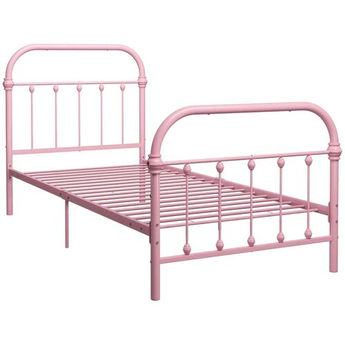 VidaXL okvir za krevet ružičasti metalni 100 x 200 cm Slike