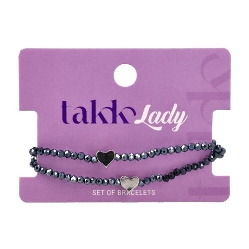 Takk Elif lady, narukvice, srce, crna, 2K Cene