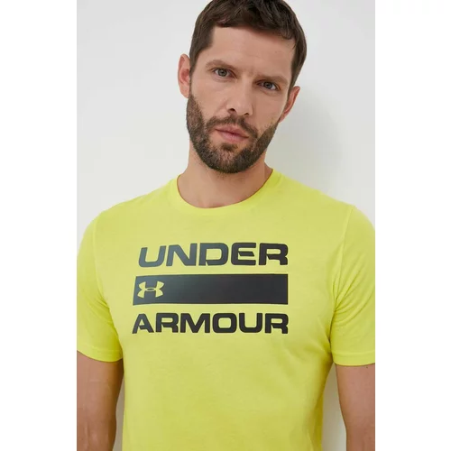 Under Armour Kratka majica moški, rumena barva