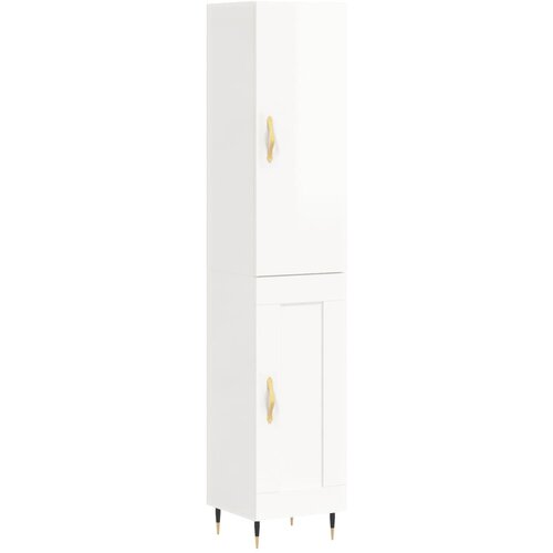 Maison Chic Visoka omara - Komoda - Predalnik visok sijaj bela 34,5x34x180 cm inženirski les, (21720129) Cene