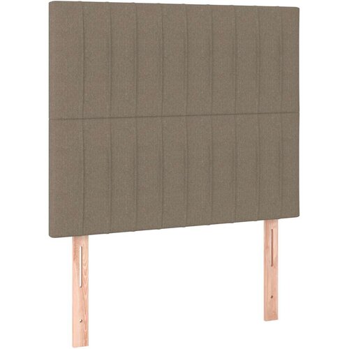  Krevet s oprugama i madracem smeđesivi 90x200 cm od tkanine Slike
