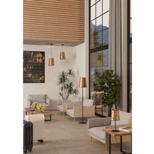 Eglo 390295 - Stojeća lampa CASTUERA 1xE27/25W/230V zlatna/ružičasta Slike