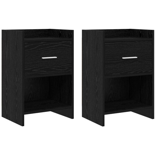  Noćni ormarići 2 pcs Crni hrast 40 x 30 x 60 cm Cene