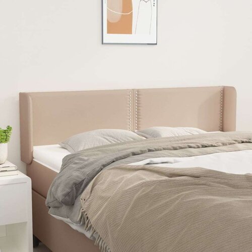  Uzglavlje s u&amp;scaron;ima boja cappuccina 147x16x78/88 cm umjetna koža Slike