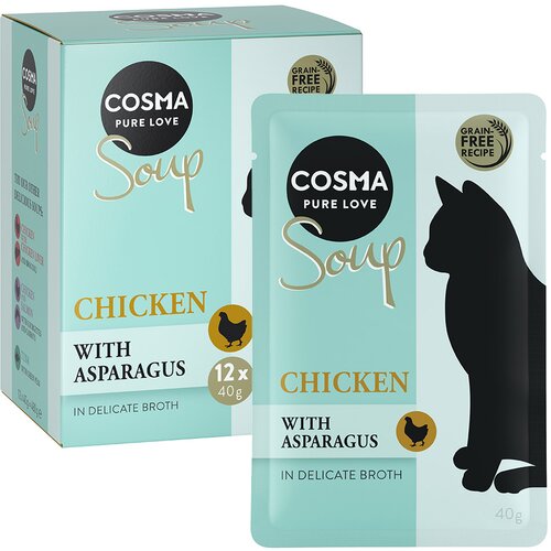 Cosma Soup 12 x 40 g - Pileća prsa sa &amp;scaron;parogama Slike