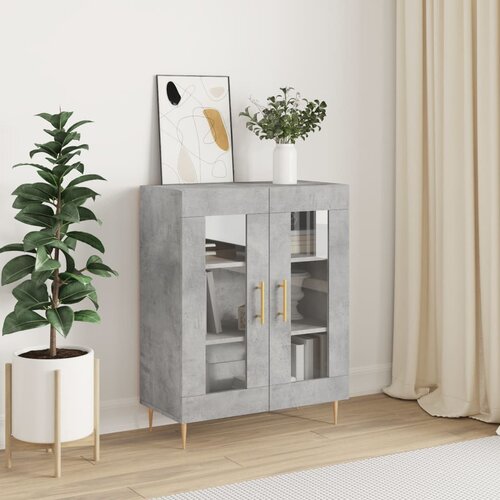 VidaXL Komoda siva boja betona 69 5x34x90 cm od konstruiranog drva Slike