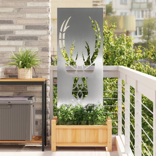 vidaXL Dekorativni panel za vrt srebrna 50 x 140 cm Nerjaveče jeklo Cene