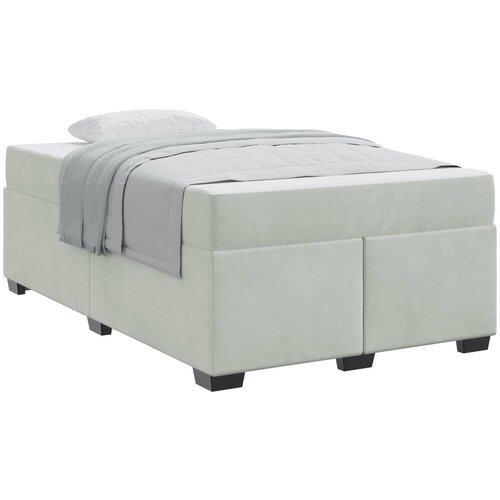  Krevetna konstrukcija Svijetlo siva 120 x 190 cm tkanina Slike