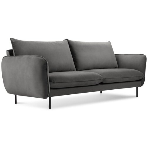 Cosmopolitan Design Temno siv žameten kavč Vienna, 160 cm Slike