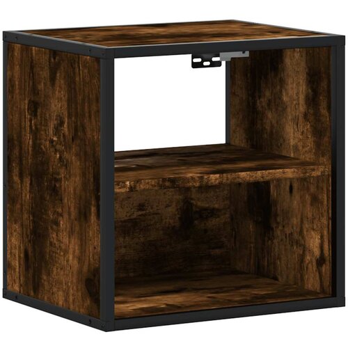 Maison Chic Stenska Nočna omarica - Nočna miza dimljen hrast 40x31x39,5 cm, (21690208) Cene