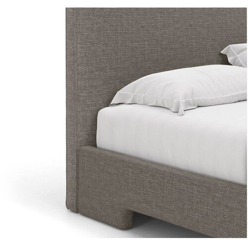 Micadoni Sivi tapecirani bračni krevet s podnicom 140x200 cm Eda &amp;ndash; Slike