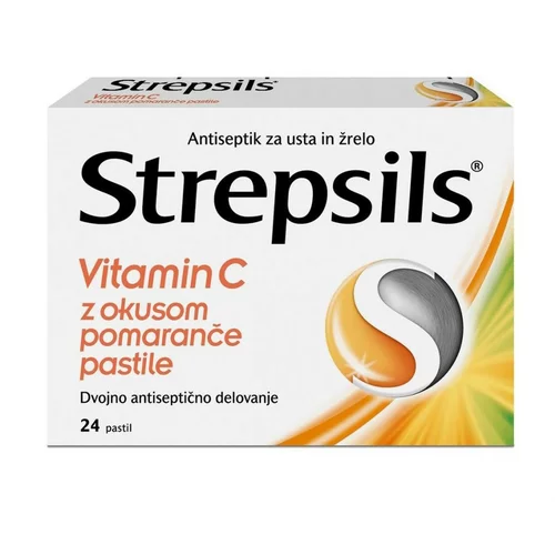  Strepsils vitamin C, pastile z okusom pomaranče