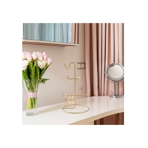 Wallxpert Držač za nakit TK-003, 15x27 cm, Zlatna boja Slike