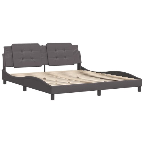 vidaXL Okvir za krevet s uzglavljem sivi 180x200 cm od umjetne kože Cijene