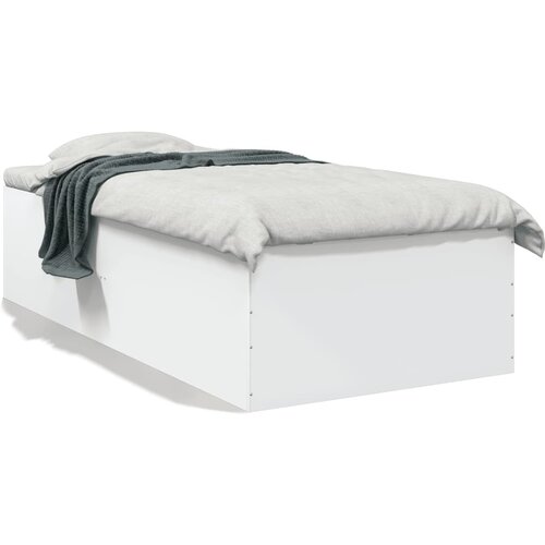  The Living Store Posteljni okvir bel 75x190 cm inženirski les - Posteljni Okvir, (21440244) Slike