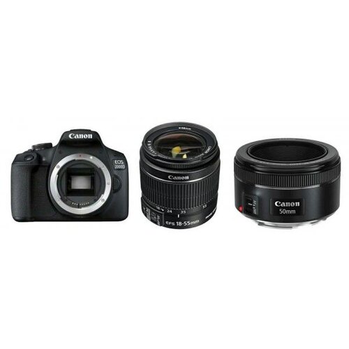 Canon EOS 2000D +18-55 IS + EF50 1,8 (kit sa 2 objektiva) Cijene