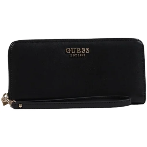 Guess Denarnice LAUREL SLG LARGE ZIP AROUND SWVC85 00146 Črna