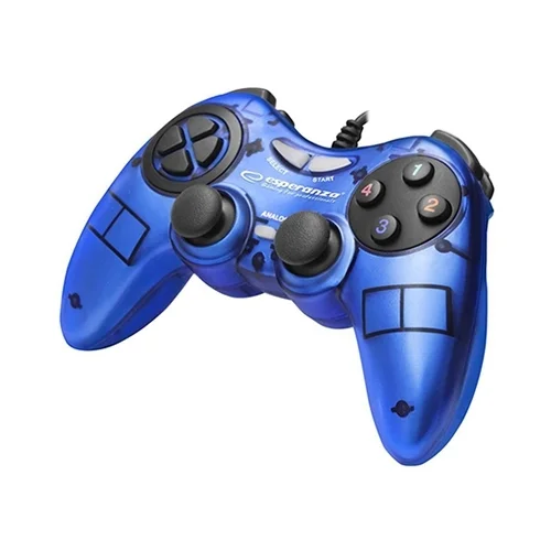 Game Pad ESPERANZA FIGHTER, vibration, PC, USB, blue, EGG105B