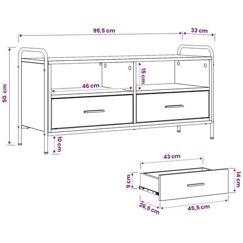  TV ormar 67 5 x 33 x 50 cm Staro drvo Konstruirano drvo - Staro drvo 67 5 x 33 x 50 cm Slike