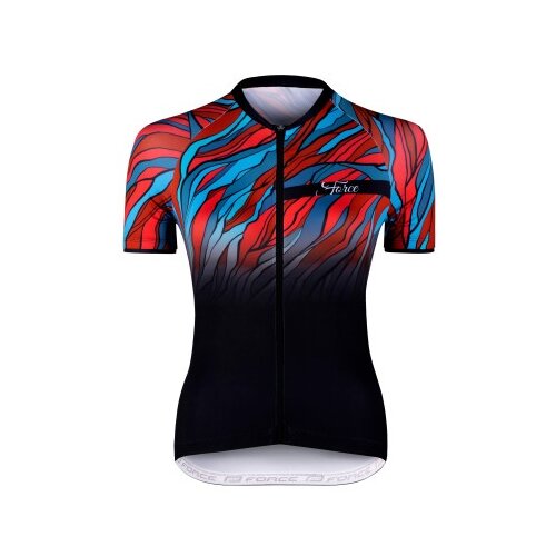 Force Dres life lady kratki rukav, crno-petrol-crveno ( 90013139 ) Slike