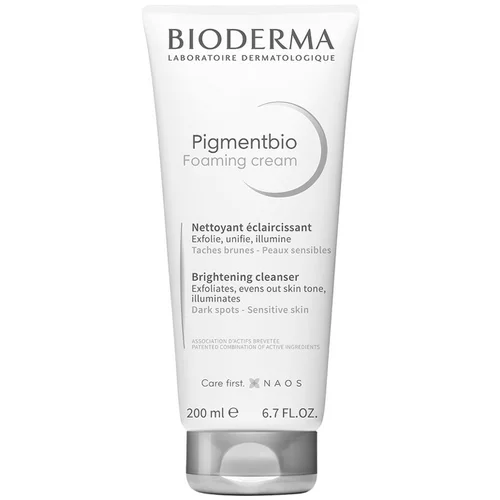 Bioderma Pigmentbio Foaming Cream osvetljevalna čistilna krema proti pigmentnim madežem 200 ml za ženske