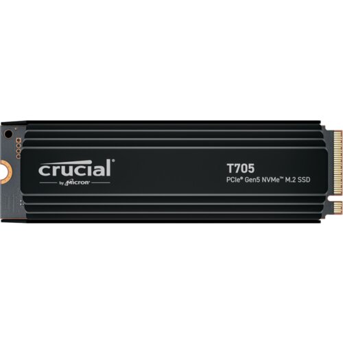 Crucial T705 with heatsink 2TB PCIe Gen5 NVMe M.2 SSD Slike