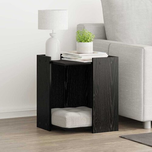 VidaXL Kavez za mačji toalet Crni hrast 42 x 42 x 51 cm Slike