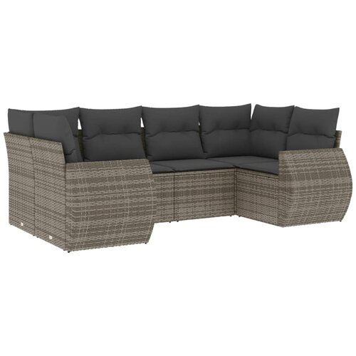 Maison Chic Seti vrtnega pohištva - Vrtna garnitura - Vrtni pohištvo set 6-delna z blazinami siv poli ratan, (21806067) Cene