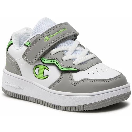 Champion Superge Rebound Alter Low B Ps Low Cut Shoe S32721-CHA-WW012 Wht/Grey/Green Fluo