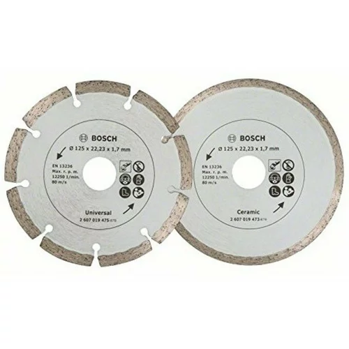 Bosch Diamantne rezalne plošče za ploščice in gradbeni material 125mm 2607019484