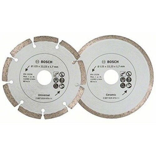 Bosch Set dijamantskih reznih ploča 2607019484, 125 mm, 2 komada Cene
