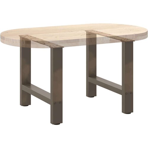  Noge za klub stolić prirodni čelik 2 kom 60 x (42-43) cm čelik - Prirodna 60 x (42-43) cm 2 1 Slike