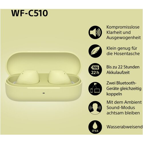 Sony WF-C510Y žute slu&amp;scaron;alice Slike