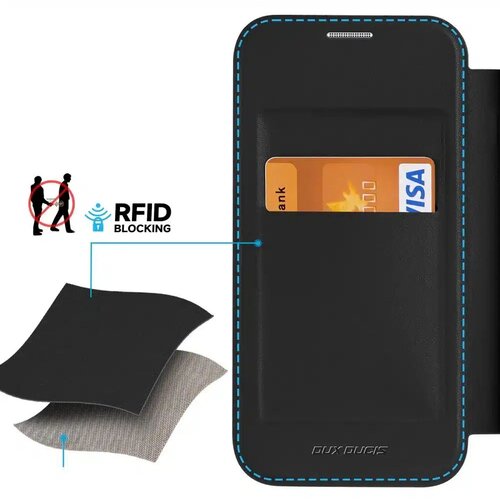 Dux ducis Skin X Pro &amp;ndash; MagSafe kompatibilna preklopna torbica za Apple iPhone 15 Pro Max crna Slike