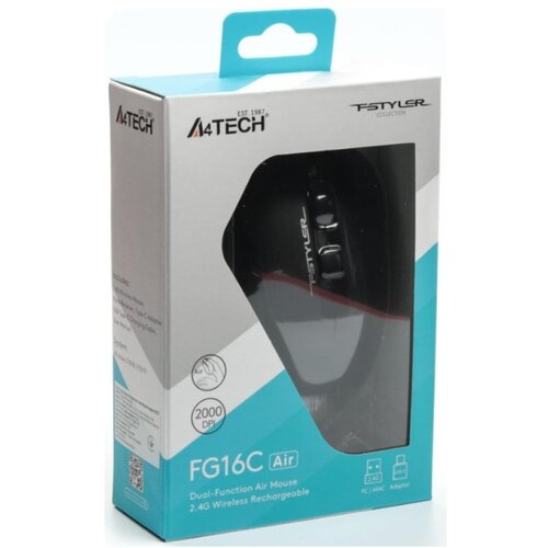A4Tech FG16C air black fstyler desk+air bežični optički mi&scaron; 2.4Ghz, 125Hz 1000 1600 2000Dpi, 109m Cene