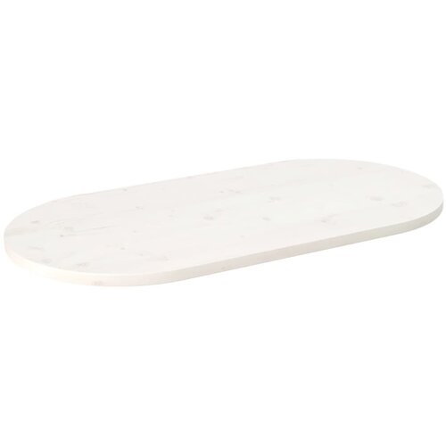 vidaXL Mizna plošča bela 90x45x2,5 cm trdna borovina ovalna Cene