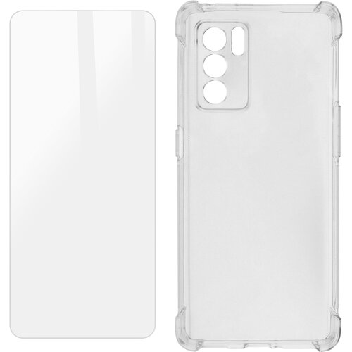 AVIZAR Oppo Reno 6 Premium 360° Protection Pack: mehko ohišje iz kaljenega stekla, odporno na udarce - prozorno, (20629425) Cene