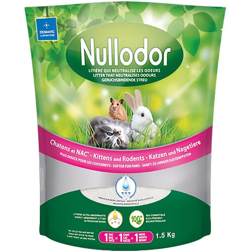 Nullodor silikatni pijesak za mačke i male životinje - 2 x 1,5 kg Cene