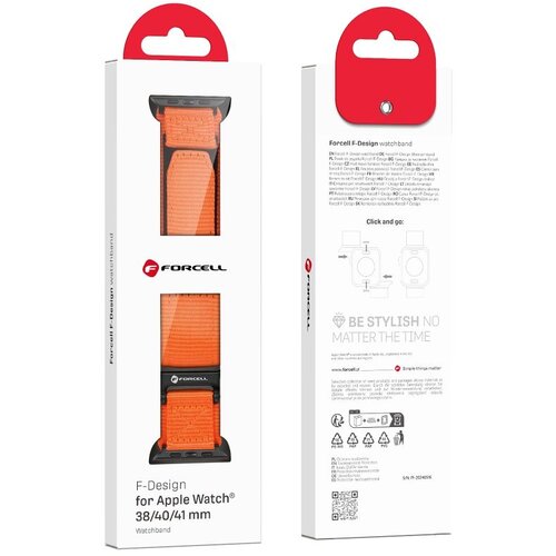 forcell narukvica za sat f-design FA05 za apple watch 38/40/41mm narandzasta Cene