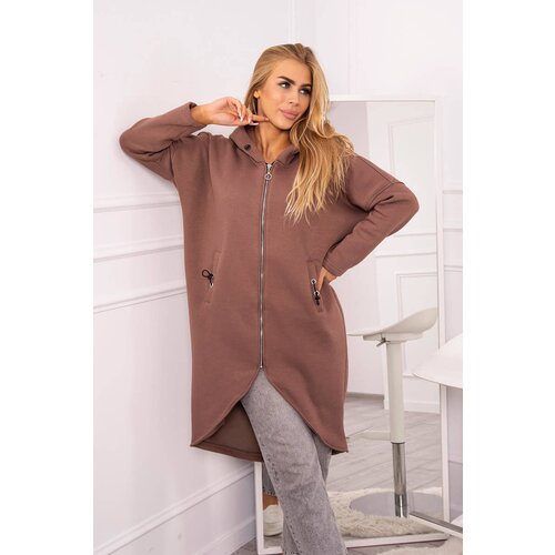 Kesi Long insulated mocha sweatshirt Slike
