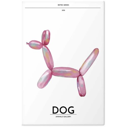  Plakat - Holo-Dog - Colorful Retro Dog 60x90 Bez okvira Slike