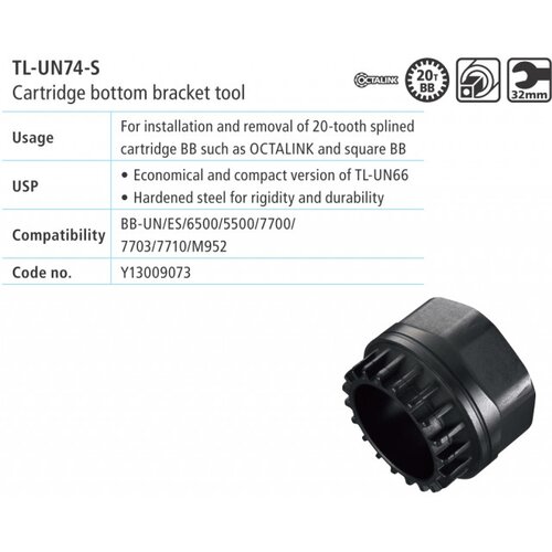  KLJUČ SHIMANO TLUN74S ADAPTER REMOVAL TOOL Y13009073 SHIMANO Slike
