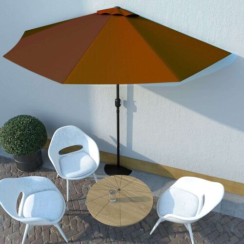  Senčnik z aluminijastim drogom terakota 300x155x223cm, (20692719) Cene