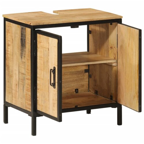 Maison Chic Kopalniški umivalnik - Umivalniška omarica za umivalnik 55x35x60 cm mangov les železo, (21758867) Cene