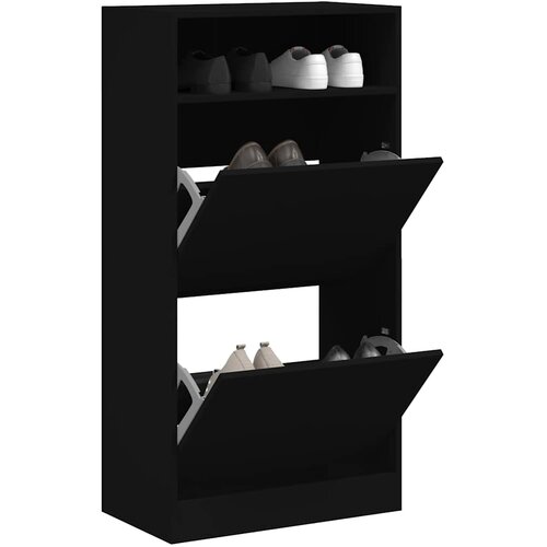 Ormarić za cipele crni 60 x 34 x 116 cm od konstruiranog drva Cijene