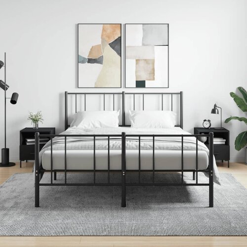 VidaXL Noćni ormarići 2 kom crni 40 x 35 x 47 5 cm konstruirano drvo Slike