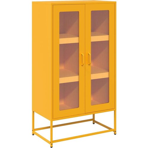 vidaXL Visoka ploča senf žuta 68x39x123 cm čelik Cene