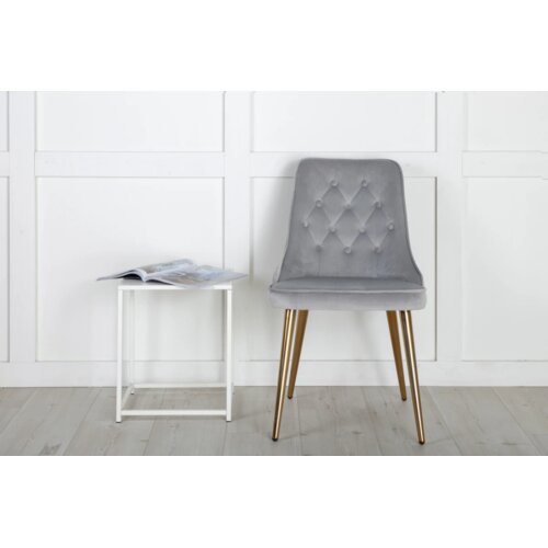 Venture Home Velvet blagovaonska stolica, siva, set od 2 Slike