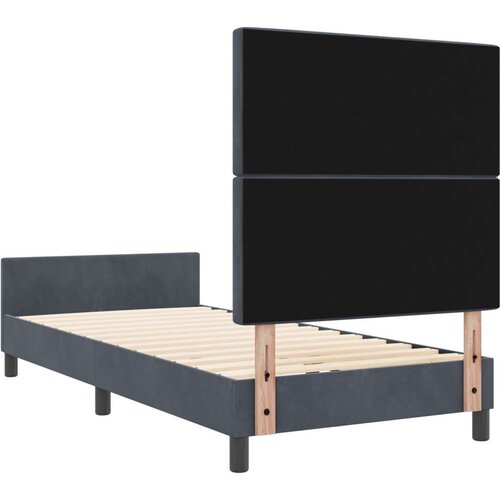 VidaXL krevetna konstrukcija tamno siva 100x200 cm bar&amp;scaron;un Slike